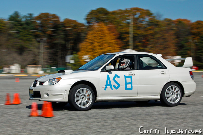 Here I am autocrossing the STi in New Jersey
